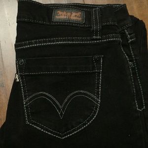 Black Super Lowrise Levis jeans